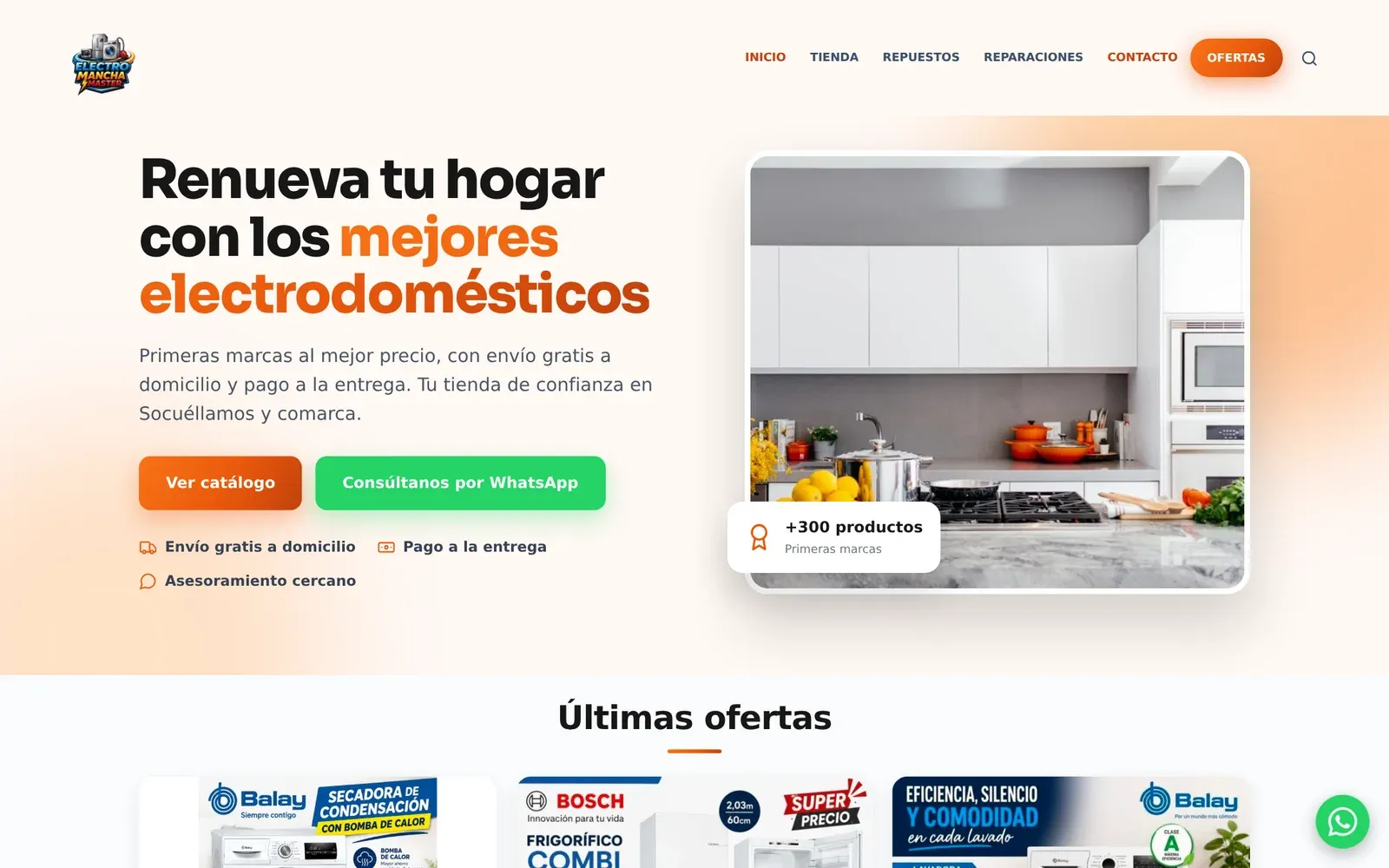 Captura de la web de Electro La Mancha
